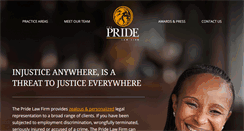 Desktop Screenshot of pridelawfirm.com