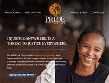 Tablet Screenshot of pridelawfirm.com